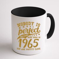Nobody Is Perfect Born In 1965 60th Birthday Mug