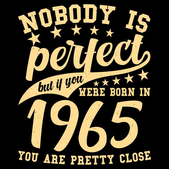 Nobody Is Perfect Born In 1965 60th Birthday Flat Bill Trucker Hat