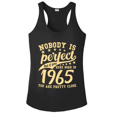 Nobody Is Perfect Born In 1965 60th Birthday Ladies PosiCharge Competitor Racerback Tank