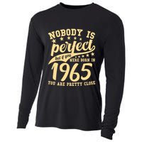 Nobody Is Perfect Born In 1965 60th Birthday Cooling Performance Long Sleeve Crew