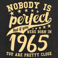 Nobody Is Perfect Born In 1965 60th Birthday Microfiber Hand Towel