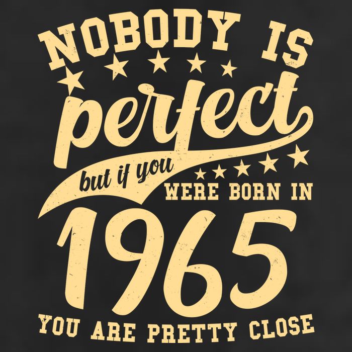 Nobody Is Perfect Born In 1965 60th Birthday Microfiber Hand Towel