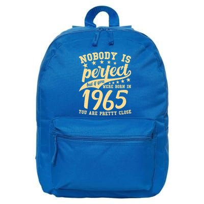 Nobody Is Perfect Born In 1965 60th Birthday 16 in Basic Backpack