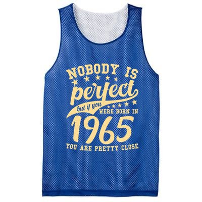 Nobody Is Perfect Born In 1965 60th Birthday Mesh Reversible Basketball Jersey Tank