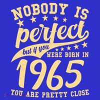 Nobody Is Perfect Born In 1965 60th Birthday Poster