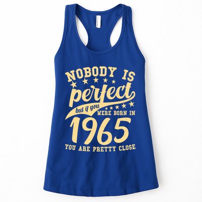 Nobody Is Perfect Born In 1965 60th Birthday Womens Tank Top