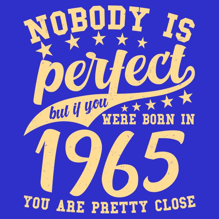 Nobody Is Perfect Born In 1965 60th Birthday Womens T-Shirt