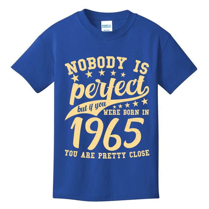 Nobody Is Perfect Born In 1965 60th Birthday Kids T-Shirt