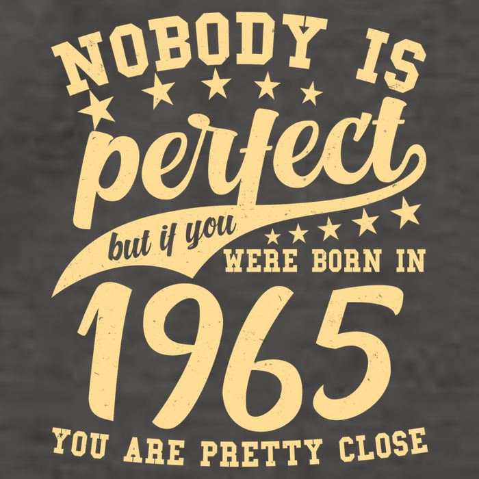 Nobody Is Perfect Born In 1965 60th Birthday Vector Backpack