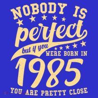 Nobody Is Perfect Born In 1985 40th Birthday Mesh Reversible Basketball Jersey Tank