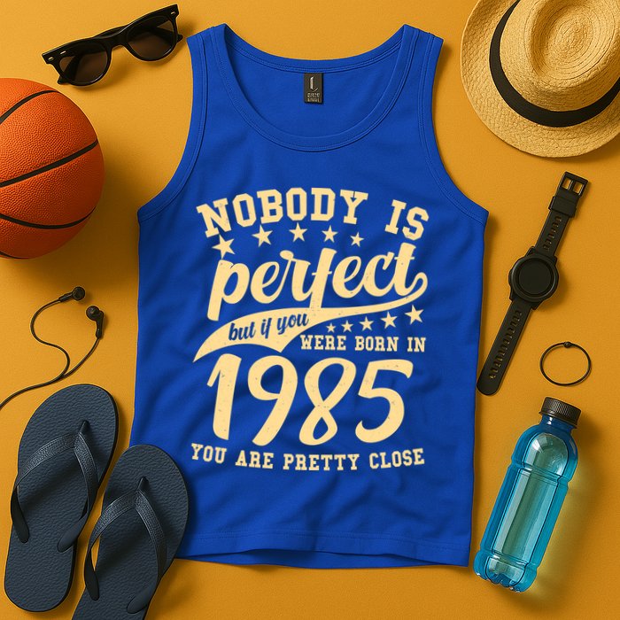 Nobody Is Perfect Born In 1985 40th Birthday Tank Top