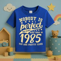 Nobody Is Perfect Born In 1985 40th Birthday Toddler T-Shirt