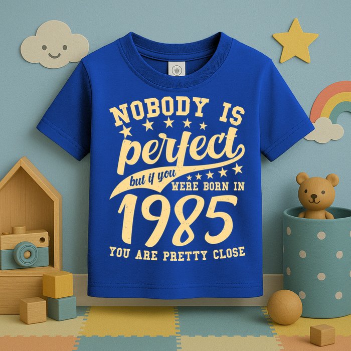 Nobody Is Perfect Born In 1985 40th Birthday Toddler T-Shirt