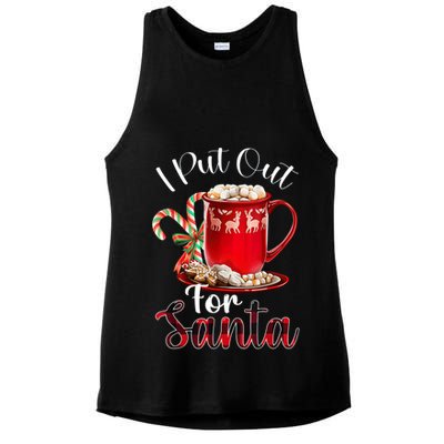 Naughty I Put Out For Santa Christmas Xmas Ladies PosiCharge Tri-Blend Wicking Tank