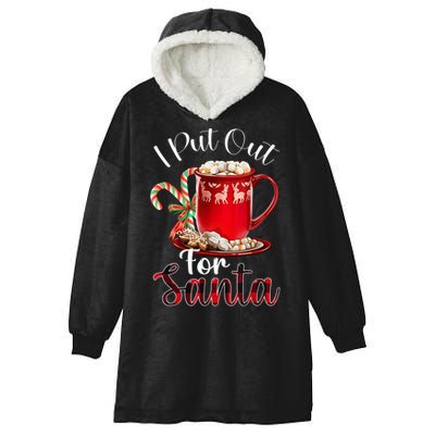 Naughty I Put Out For Santa Christmas Xmas Hooded Wearable Blanket