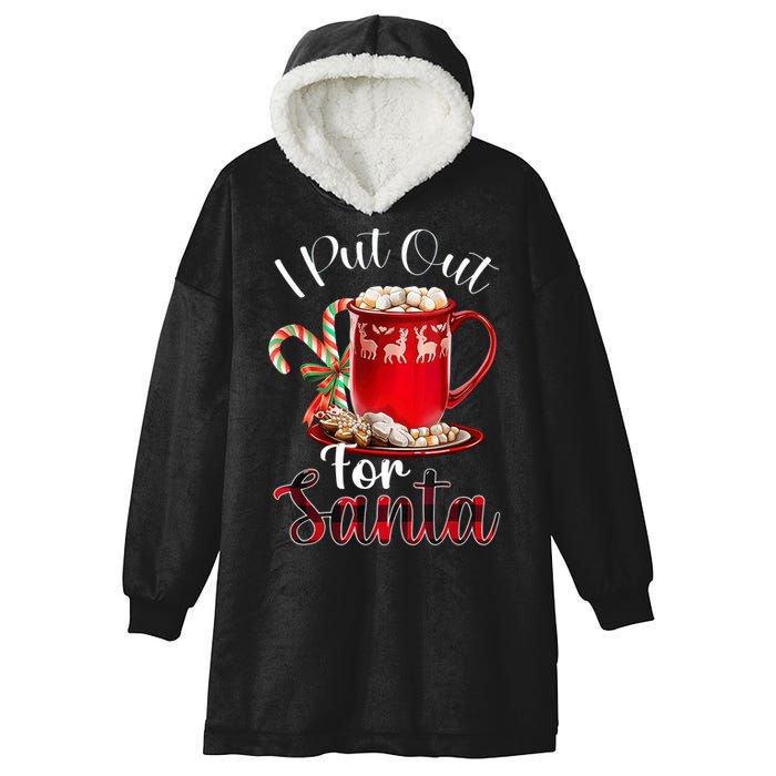 Naughty I Put Out For Santa Christmas Xmas Hooded Wearable Blanket