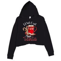 Naughty I Put Out For Santa Christmas Xmas Crop Fleece Hoodie