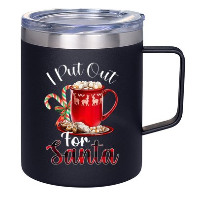 Naughty I Put Out For Santa Christmas Xmas 12oz Stainless Steel Coffee Mug