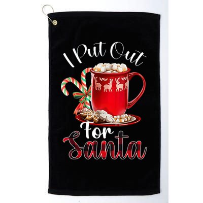 Naughty I Put Out For Santa Christmas Xmas Golf Towel