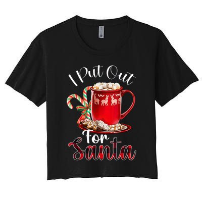 Naughty I Put Out For Santa Christmas Xmas Crop Top
