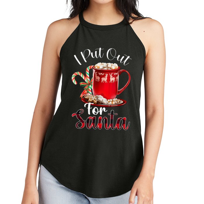 Naughty I Put Out For Santa Christmas Xmas Women's Perfect Tri Rocker Tank