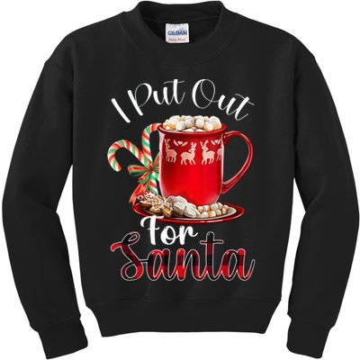Naughty I Put Out For Santa Christmas Xmas Kids Sweatshirt