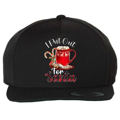 Naughty I Put Out For Santa Christmas Xmas Wool Snapback Cap