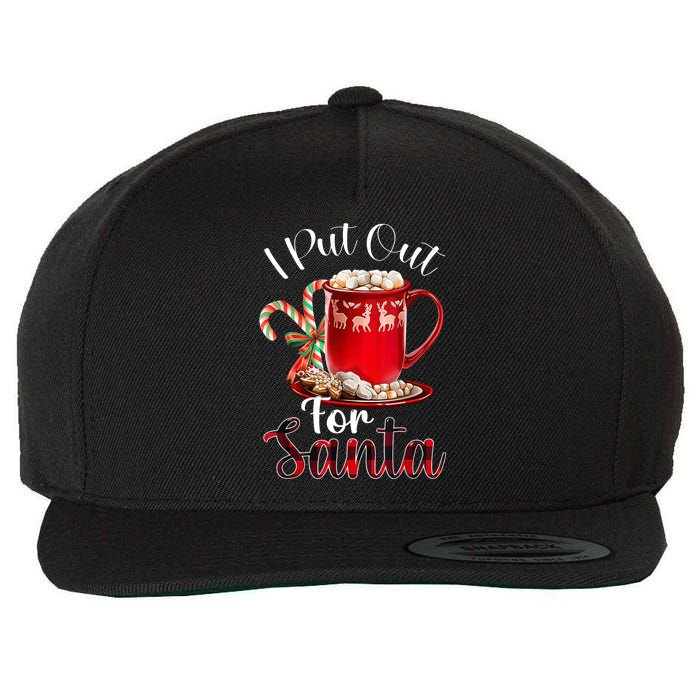 Naughty I Put Out For Santa Christmas Xmas Wool Snapback Cap