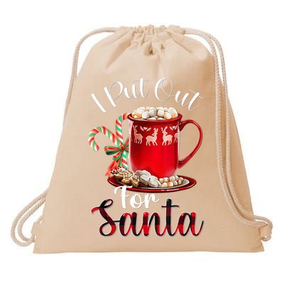 Naughty I Put Out For Santa Christmas Xmas Drawstring Bag