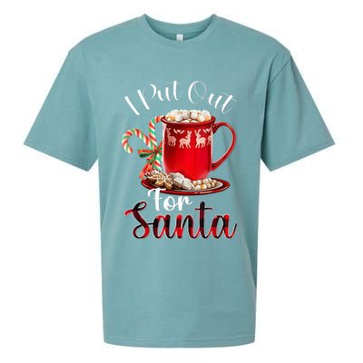 Naughty I Put Out For Santa Christmas Xmas Sueded Cloud Jersey T-Shirt