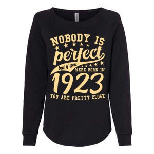 Nobody Is Perfect Born In 1923 100th Birthday Womens California Wash Sweatshirt