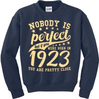 Nobody Is Perfect Born In 1923 100th Birthday Kids Sweatshirt