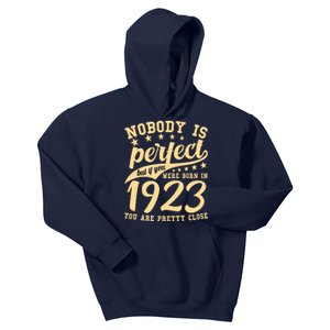 Nobody Is Perfect Born In 1923 100th Birthday Kids Hoodie