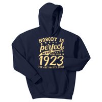 Nobody Is Perfect Born In 1923 100th Birthday Kids Hoodie