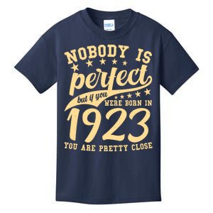 Nobody Is Perfect Born In 1923 100th Birthday Kids T-Shirt