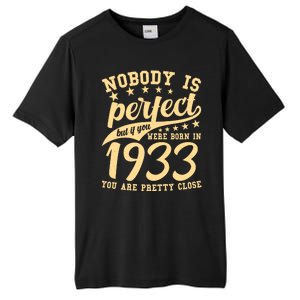 Nobody Is Perfect Born In 1933 90th Birthday Tall Fusion ChromaSoft Performance T-Shirt