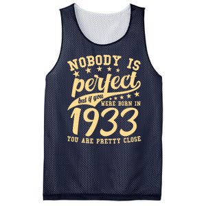 Nobody Is Perfect Born In 1933 90th Birthday Mesh Reversible Basketball Jersey Tank