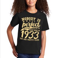 Nobody Is Perfect Born In 1933 90th Birthday Kids T-Shirt