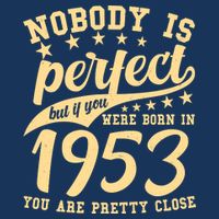 Nobody Is Perfect Born In 1953 70th Birthday 7-Panel Snapback Hat