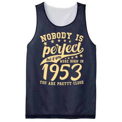 Nobody Is Perfect Born In 1953 70th Birthday Mesh Reversible Basketball Jersey Tank