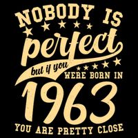 Nobody Is Perfect Born In 1963 60th Birthday Wool Snapback Cap