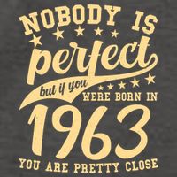 Nobody Is Perfect Born In 1963 60th Birthday Vector Backpack