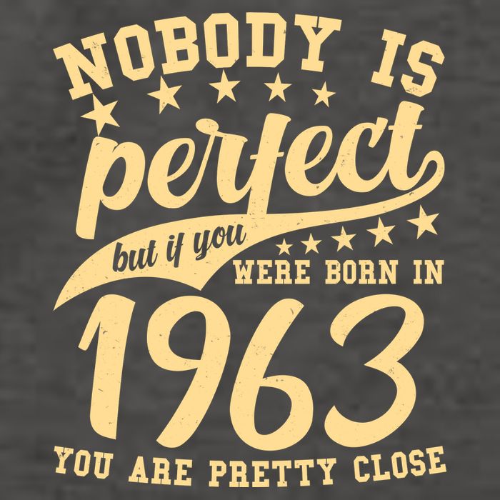 Nobody Is Perfect Born In 1963 60th Birthday Vector Backpack