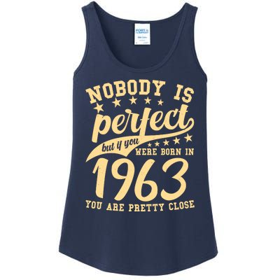 Nobody Is Perfect Born In 1963 60th Birthday Ladies Essential Tank