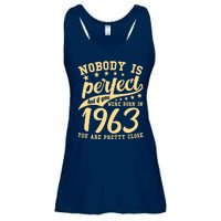 Nobody Is Perfect Born In 1963 60th Birthday Ladies Essential Flowy Tank