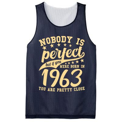 Nobody Is Perfect Born In 1963 60th Birthday Mesh Reversible Basketball Jersey Tank