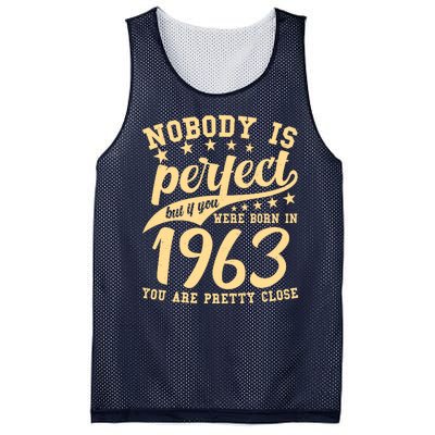 Nobody Is Perfect Born In 1963 60th Birthday Mesh Reversible Basketball Jersey Tank