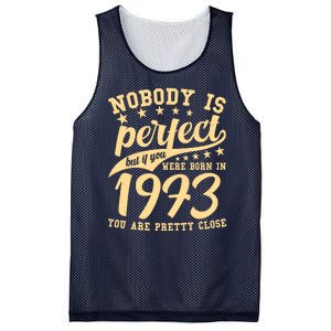 Nobody Is Perfect Born In 1973 50th Birthday Mesh Reversible Basketball Jersey Tank