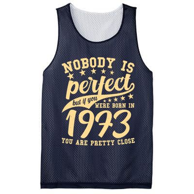 Nobody Is Perfect Born In 1973 50th Birthday Mesh Reversible Basketball Jersey Tank