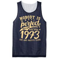 Nobody Is Perfect Born In 1973 50th Birthday Mesh Reversible Basketball Jersey Tank